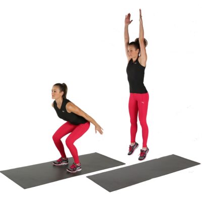 Các bài tập gym giảm mỡ toàn thân cho nữ Jump Squat